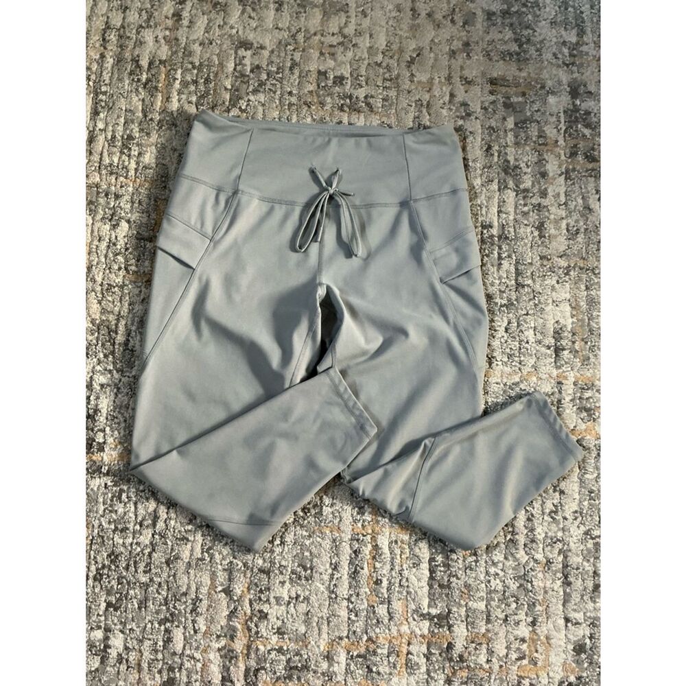 Spyder Drawstring High-Waist Leggings - Light Gray! EUC! SIZE XL